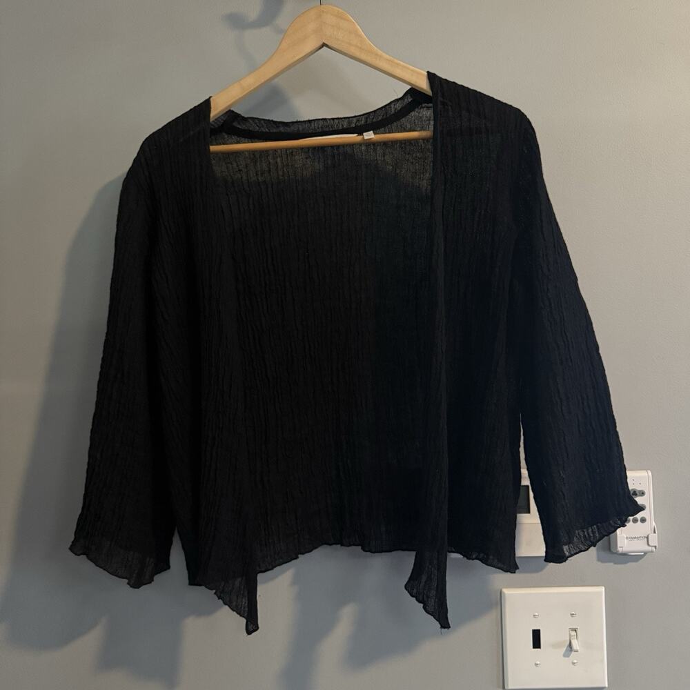 Soft‎ Surroundings Cardigan Linen Open Front Gauzy Women’s Small